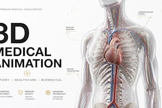 create 3d medical animation, anatomy visualization and healthcare cgi
