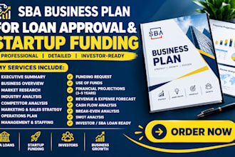 write an sba business plan for loan approval and startup funding