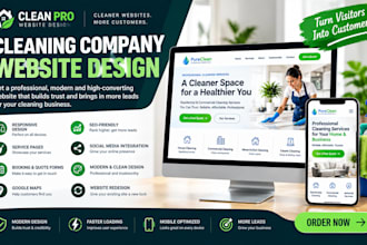 design a professional cleaning company website that get leads