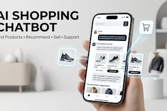 develop ai sales chatbot, ecommerce shopping app, app screenshort