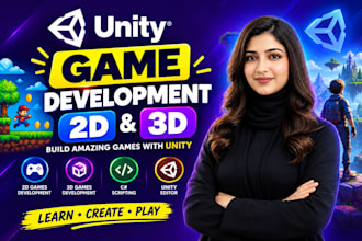 do 2d and 3d unity game development for mobile and PC as expert unity developer