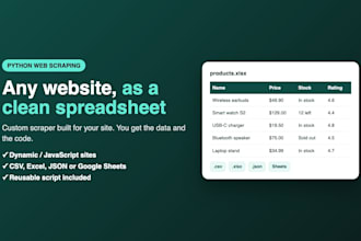 build a custom python web scraper for any website