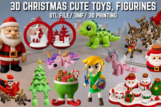 design 3d printable christmas toy, ornament, halloween figure, flexi toys, stl