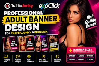 design professional adult banners for trafficjunky and exoclick