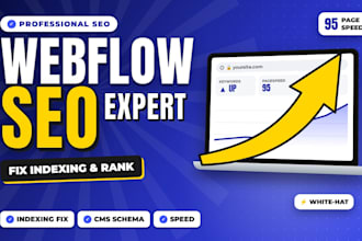 do webflow SEO optimization to fix indexing and rank higher