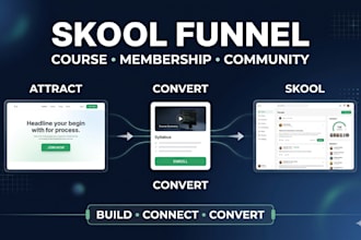 build your skool funnel for courses memberships and communities