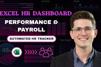 build excel HR dashboard employee performance tracker and payroll report
