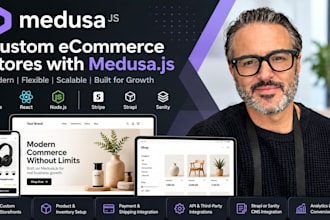 build a custom medusa js headless ecommerce store