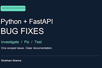 fix a python fastapi backend bug with tests and documentation