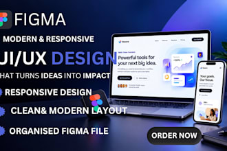 design a modern website in figma with responsive web design