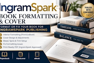 format or fix your book interior layout and cover for ingramspark publishing
