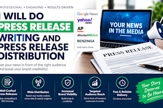 do press release writing and press release distribution