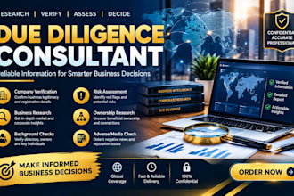 perform corporate due diligence, business research and risk assessment