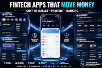 develop crypto wallet app, fintech app, payment app and banking software