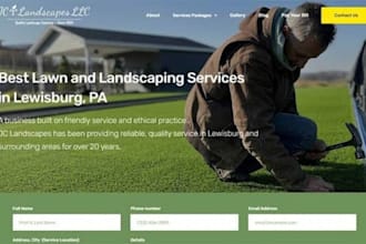 create wix landscaping website landscape design lawn maintenance website