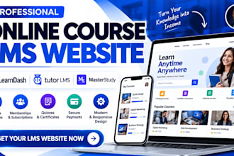 create online course lms website with learndash tutor lms masterstudy