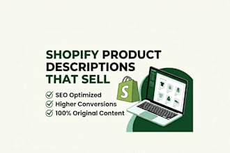 write high converting shopify product descriptions