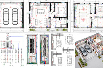 prepare adu garage conversion electrical plans and cad drawings in california