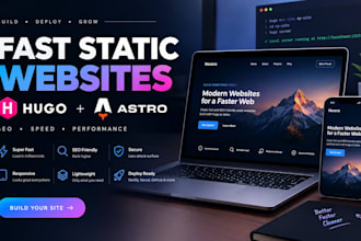 build a fast static website, blog or landing page with hugo or astro