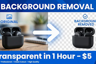 remove background from images and make transparent in 1 hour