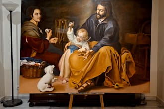 hand paint a reproduction of your favorite artwork on canvas