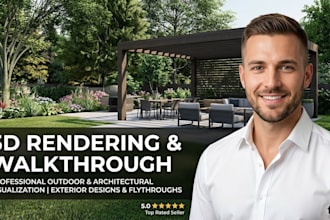 create realistic 3d landscape rendering and walkthrough