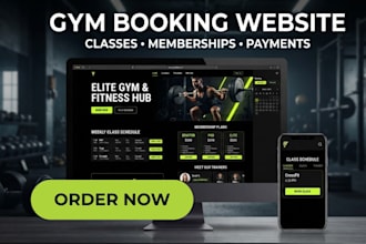 build gym website, fitness website, booking website with class scheduling