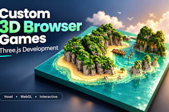 develop a custom 3d browser game using threejs