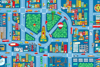 create map illustration, vector map, city map, travel map and event map