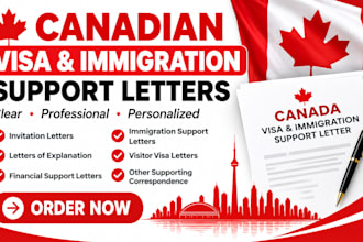 write professional canadian visa and immigration support letters