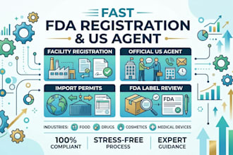do fda registration, US agent, import permit, and fda label review