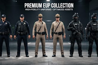 create custom fivem clothing, eup uniforms and gta rp outfit