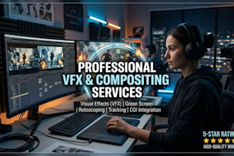 do vfx visual effects, cgi compositing and special effects for tiktok and reels