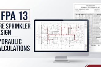 design nfpa 13 fire sprinkler system, shop drawings and hydraulic calculations
