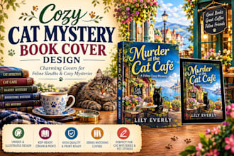 design a cozy cat mystery book cover