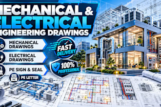 do mechanical and electrical engineering drawings, sign and seal with pe letter