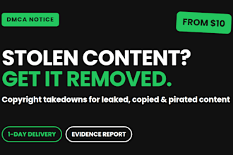 send dmca takedown notices to remove your stolen content