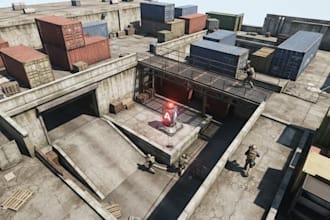 design competitive muiltiplayer game maps, fps levels and playable arenas