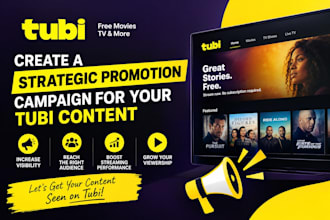 create a strategic promotion campaign for your tubi content