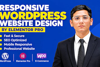 design a professional worpdress website using elementor