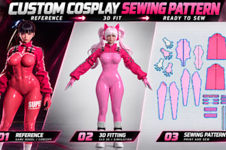 create custom sewing patterns for cosplay and fursuit