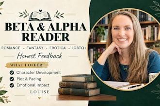 be your contemporary romance beta, alpha reader fantasy, erotica and lgbtq story