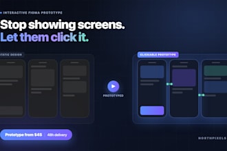 design a clickable figma prototype for your app or website