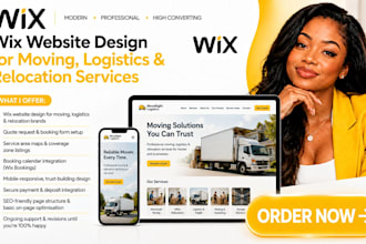 build wix moving service website logistics website household relocation website