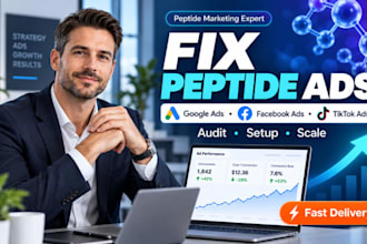fix peptide ads issue run peptide google ads peptide facebook ads or tiktok ads