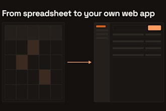 turn your excel or google sheets file into a custom web app