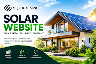design squarespace solar installer website solar panel company services website