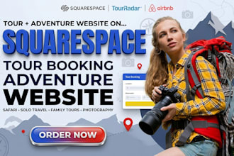 airbnb squarespce lodgify tourradar family solo photography safari tour website