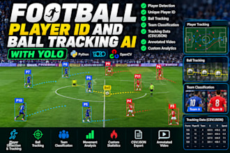 build football player id and ball tracking ai with yolo
