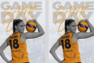 design a professional sports flyer, poster, football or basketball flyer